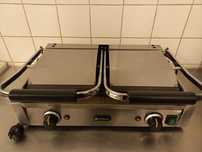 Grill kontaktowy podwójny HENDI, góra i dół ryflowane, 230V/3600W
