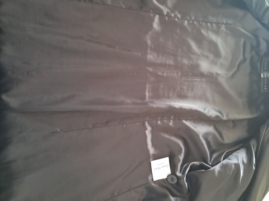 Casaco 3/4 em pele preto impecável