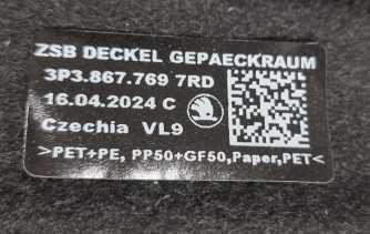 Półka tylna bagażnika, nowa - Skoda Superb IV (2023-)