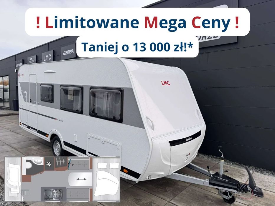 LMC Sassino 470K  - NOWA, 6os, DMC 1360kg, FV23%, Hymer Center Pomorze, Lekka i zgrabna