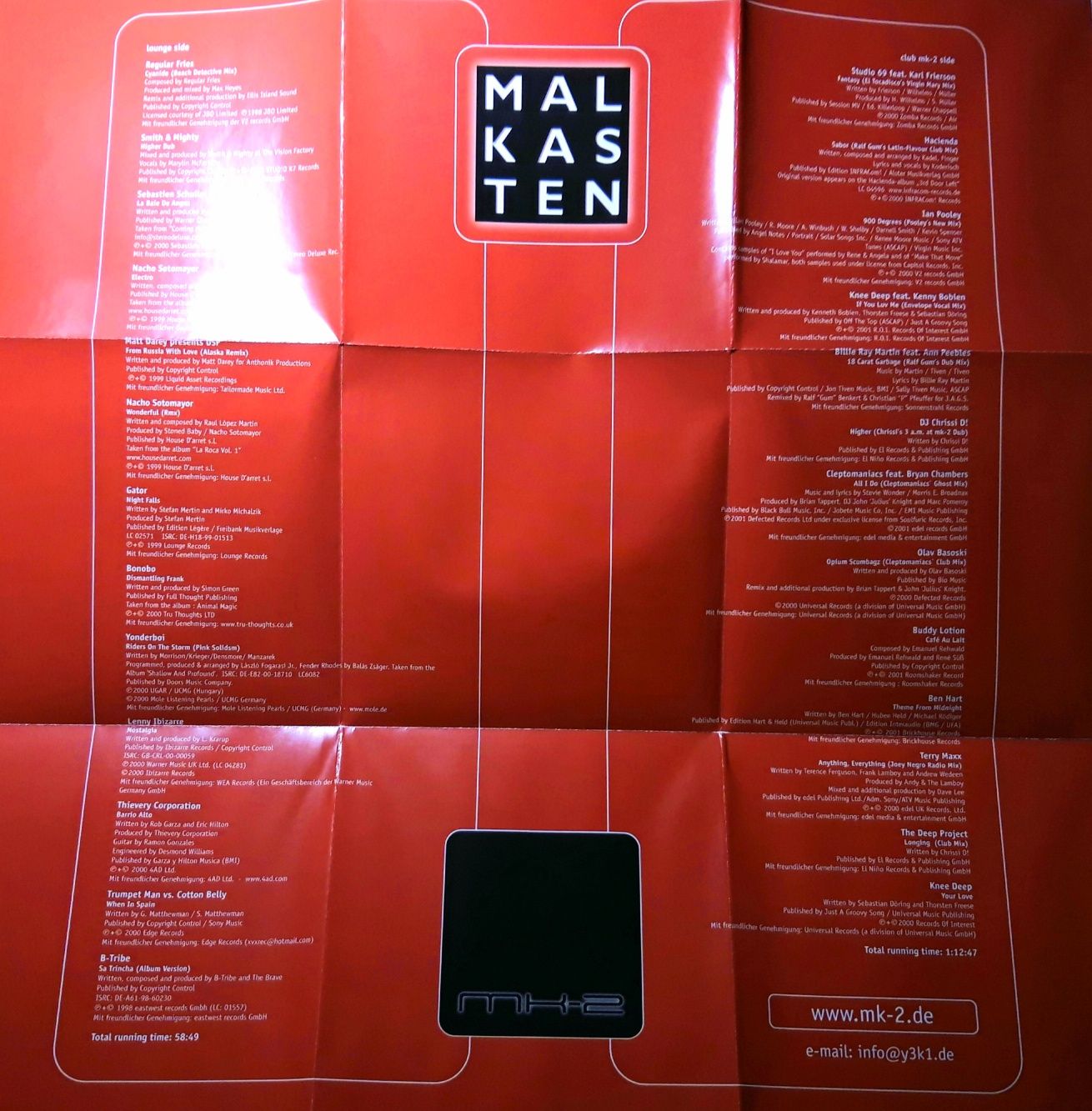 Malkasten (Lounge & Club MK-2) Vol. III (2xCD, 2001)