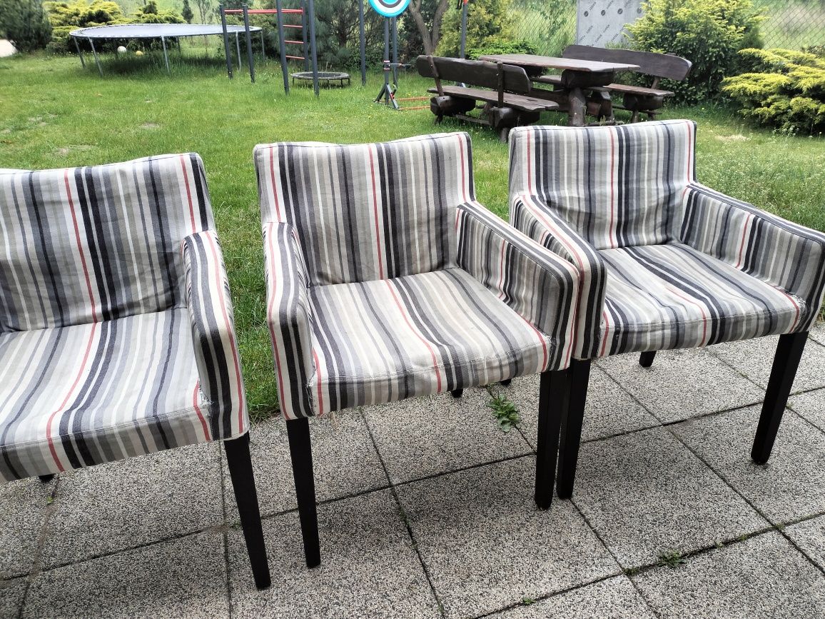 Fotele krzesła do stołu wygodne Z IKEA 4 sztuki zdejmowane pokrowce