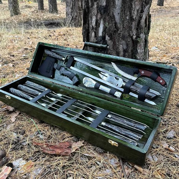 Подарунок военному, солдату, командиру, побратимові, "Набір-Шампурів"