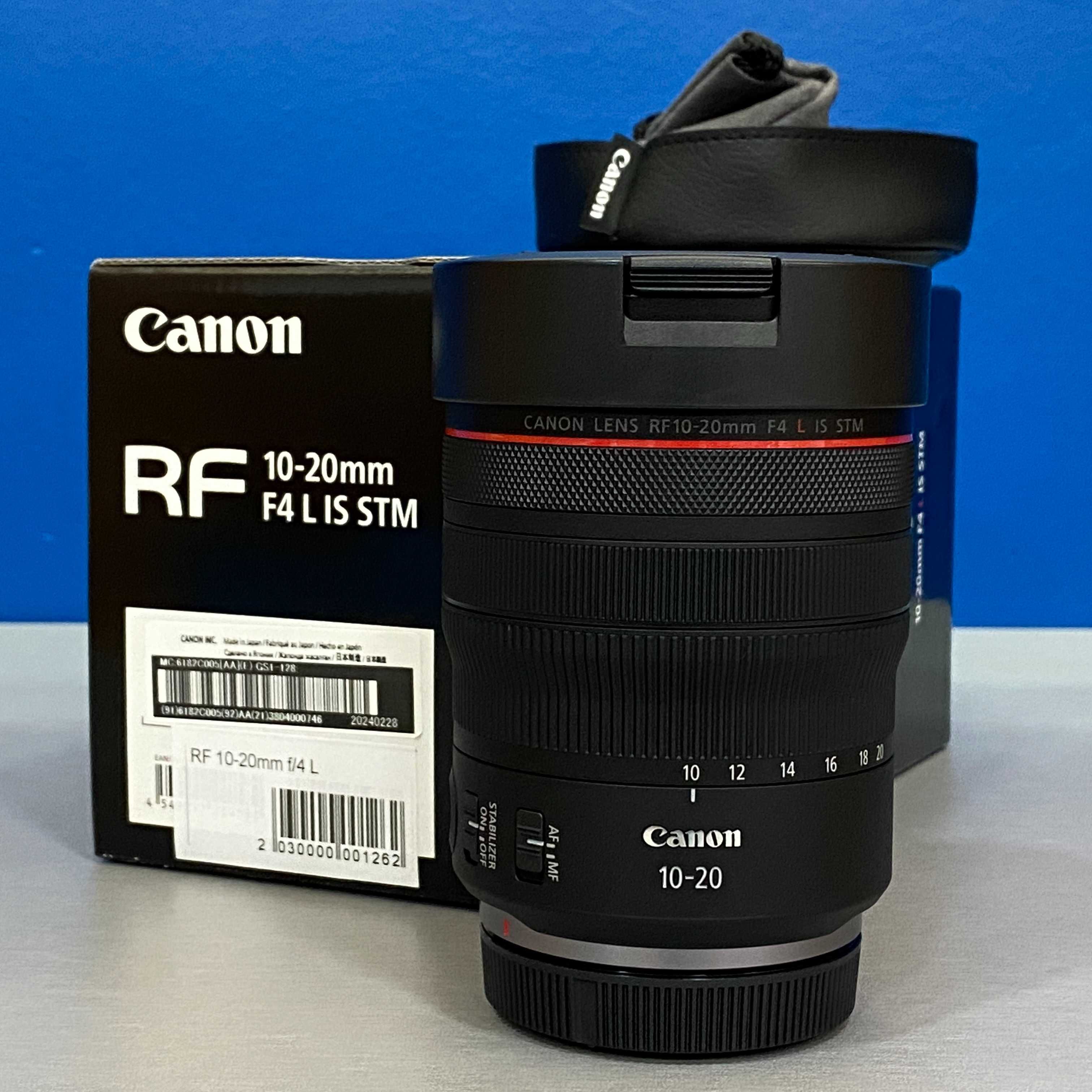 Canon RF 10-20mm f/4 L IS STM (NOVA - 3 ANOS DE GARANTIA)