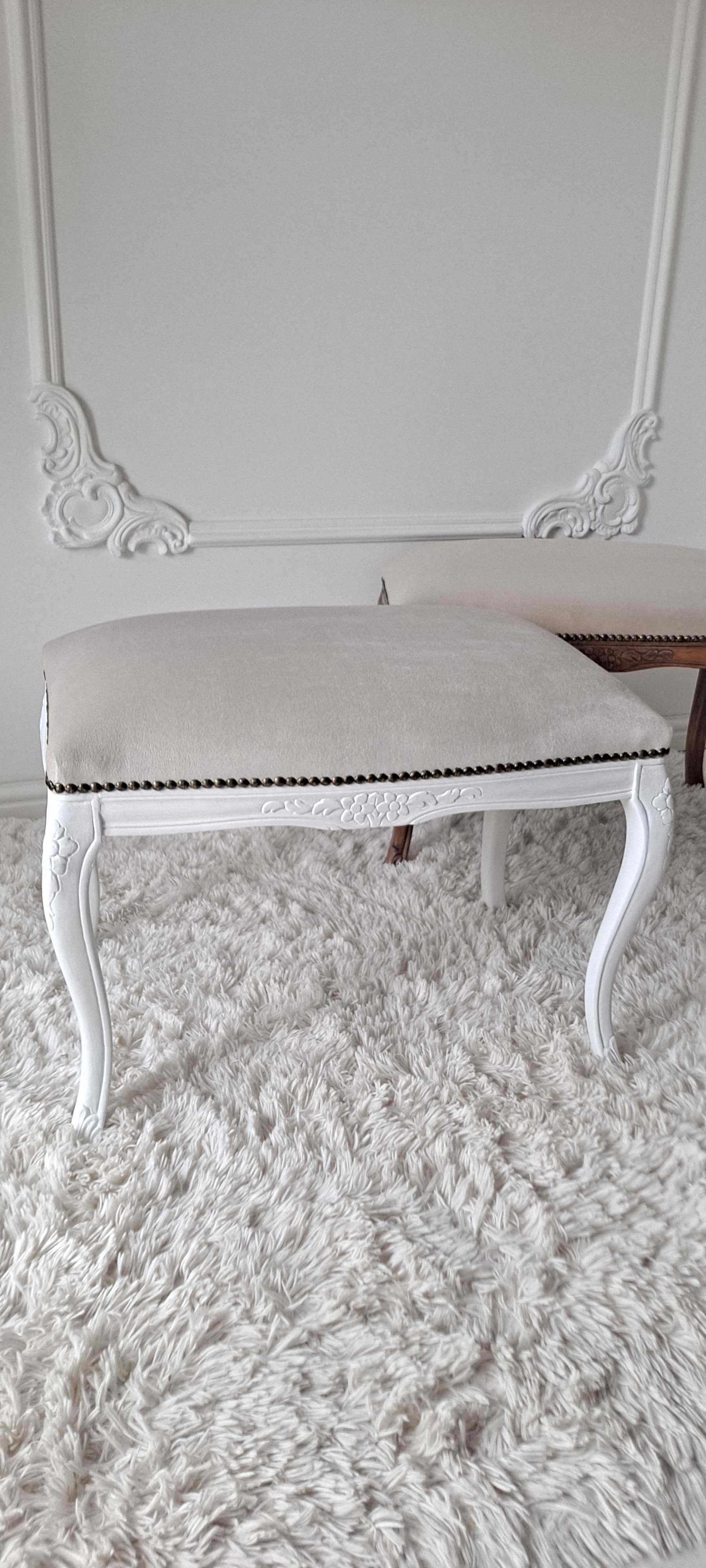 Stylowa pufa, siedzisko, ławeczka Shabby Chic, Ludwik, Ludwikowska