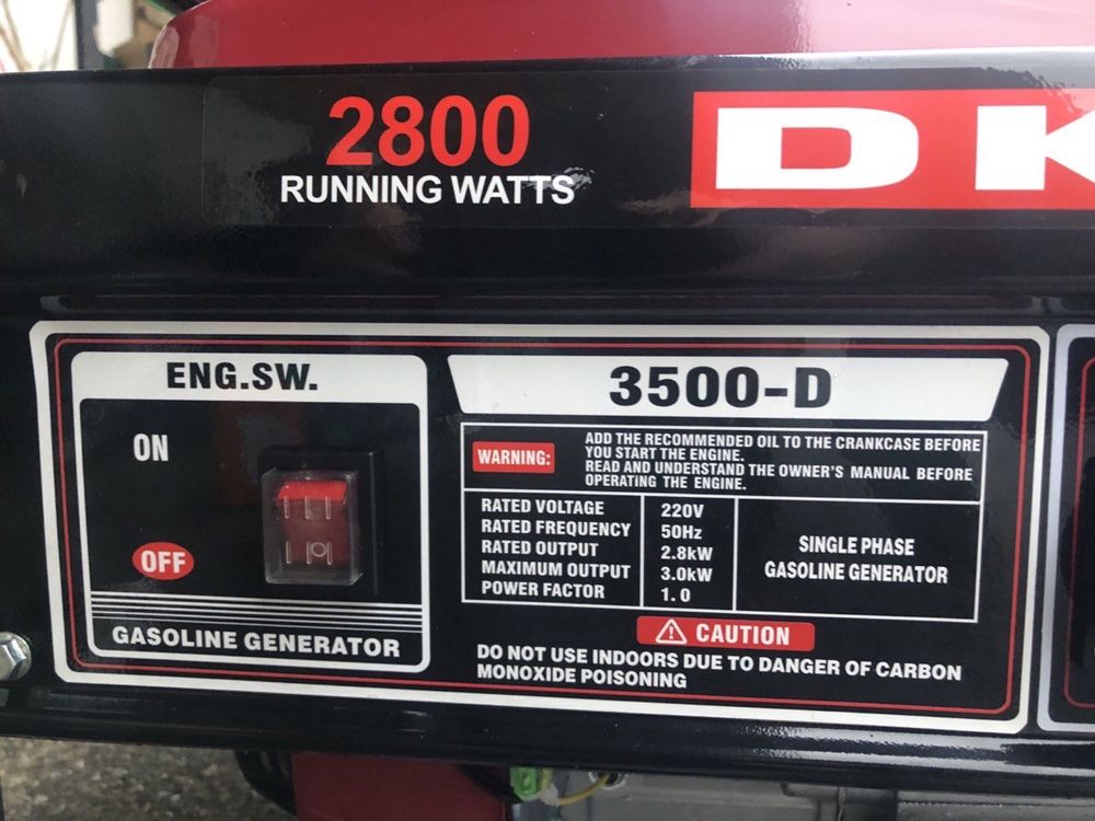 Генератор 3 кВт, DKD 3500-D, 1-фазн., бензин