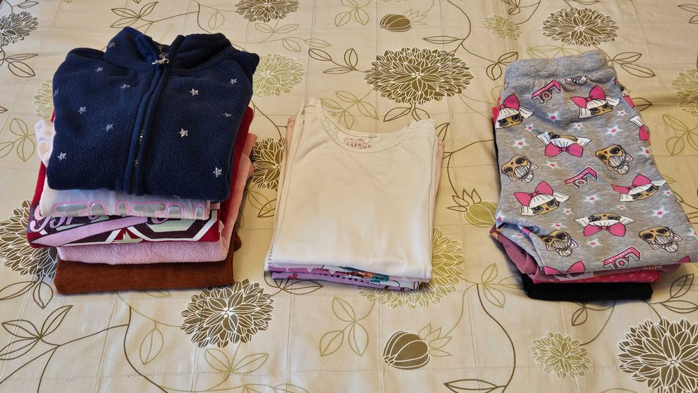 paczka zestaw ubranek ciepłych dziewczynka 116