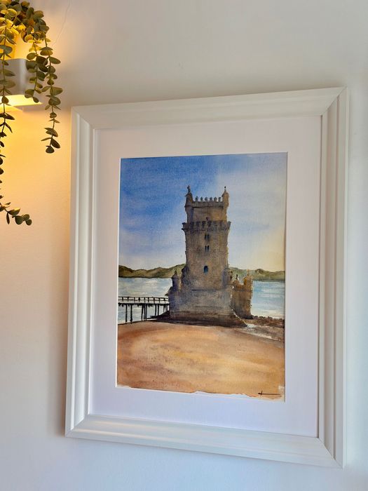Aguarela original da Torre de Belém-Lisboa