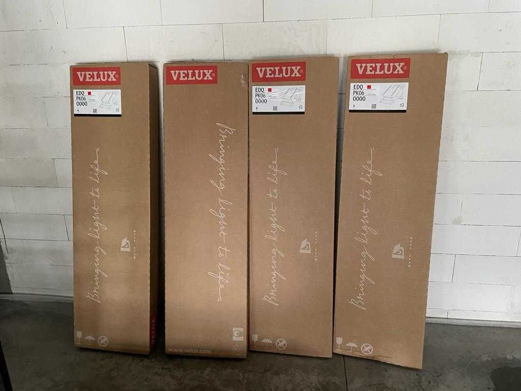 4X Okno Dachowe Velux Okno GLL PK06 1061 + kołnierz EDQ PK06 0000