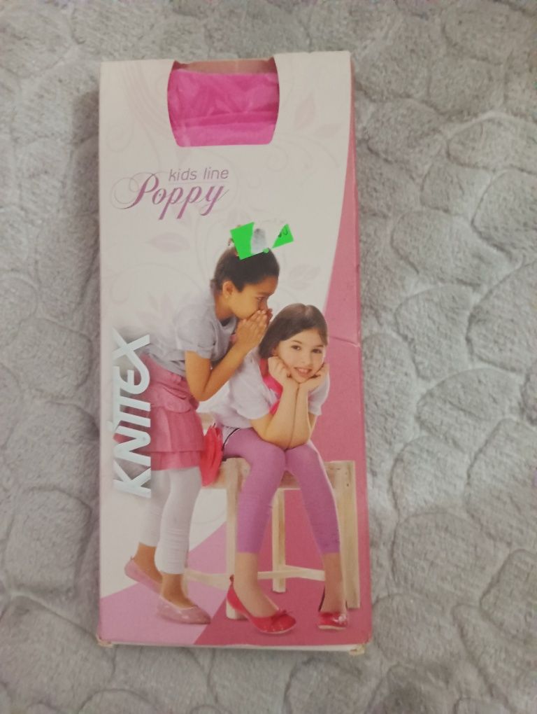 NOWE legginsy 140 getry różowe dla dziewczynki