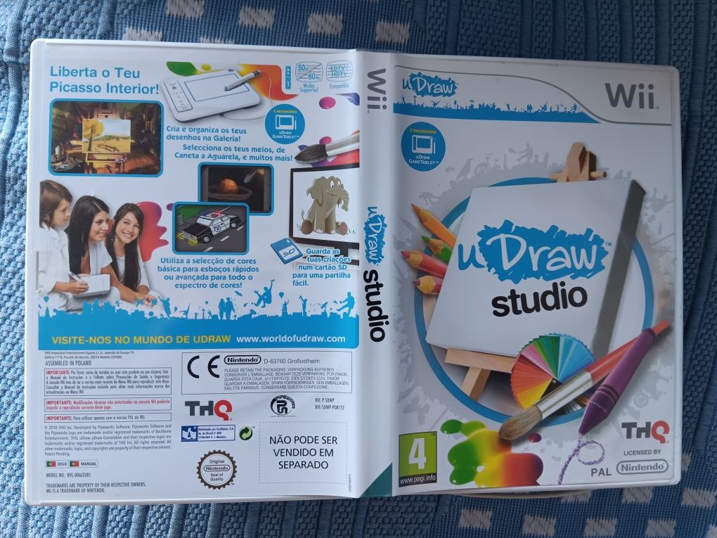 Tablete Udraw + Jogo Udraw Studio Nintendo Wii