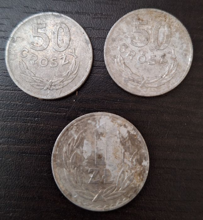 Monety PRL nominały 50gr i 1zł
