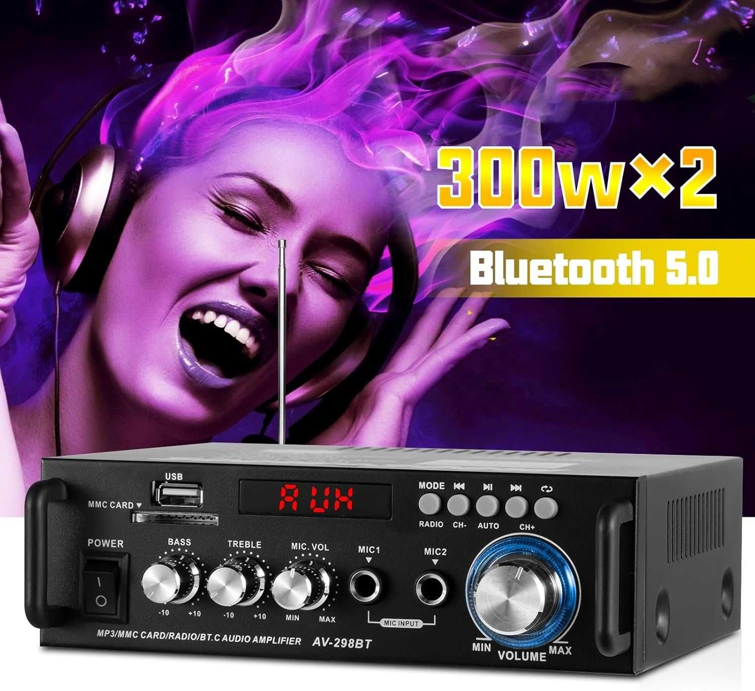 Sobatty AV 298BT 2-kanałowy stereofoniczny wzmacniacz audio Bluetooth