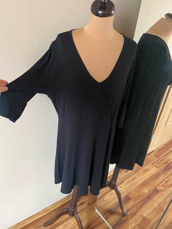 46 48 xxxl plus size +size simply be sukienka na zakladki basic midi