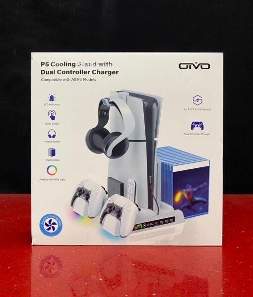 Підставка та станція для охолодження PS5/Slim/Pro, зарядна станція