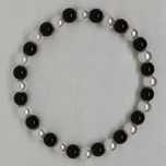 Pulseira Clássica Branca e Preta n°4 - Ref.:pecbp443
