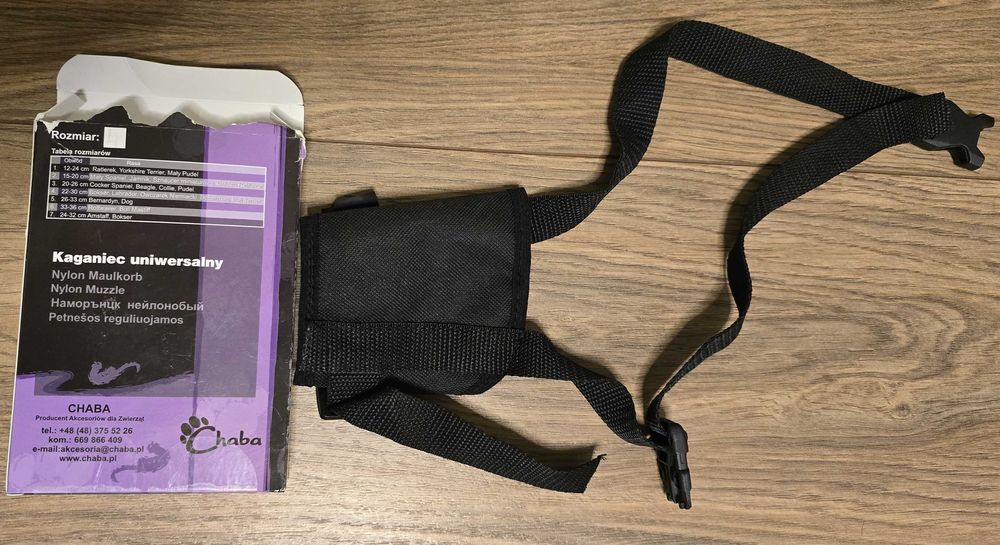 Kaganiec materiałowy dla psa rozmiar 4 (obwód 22-30 cm)