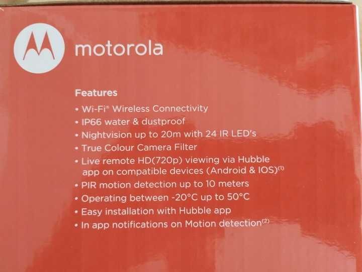 Kamera zewnętrzna Motorola Focus  72 IP WIFI HD IP66 do monitoringu