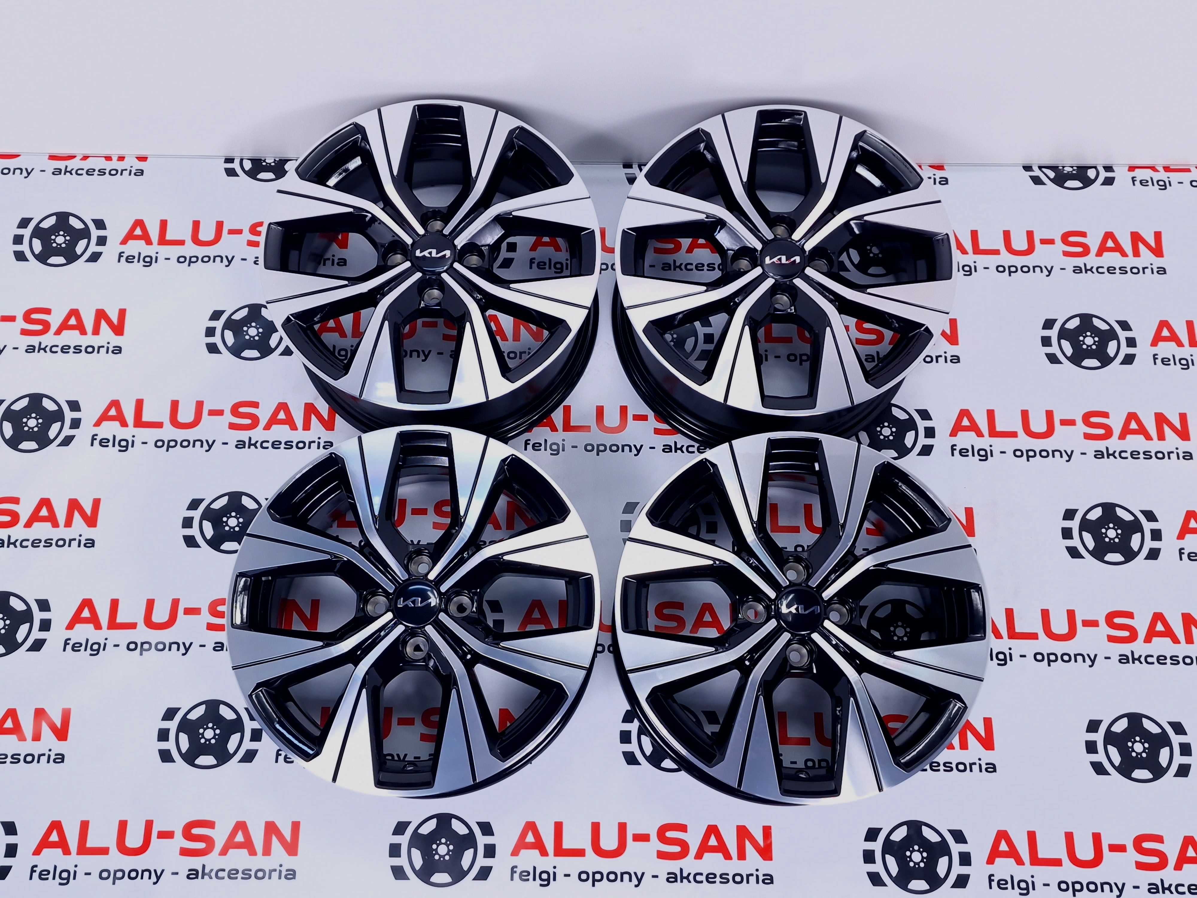 NOWE alufelgi KIA 16" 4x100: PICANTO RIO SHUMA STONIC - Czarny Poler