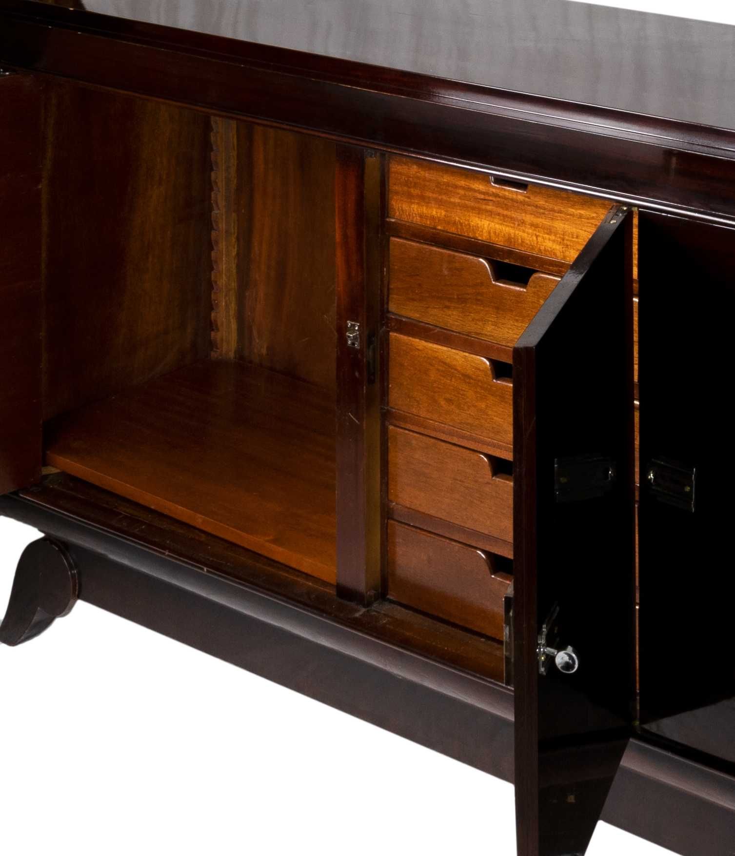 Sideboard francês nogueira Jules Leleu Arte Nova | século XX