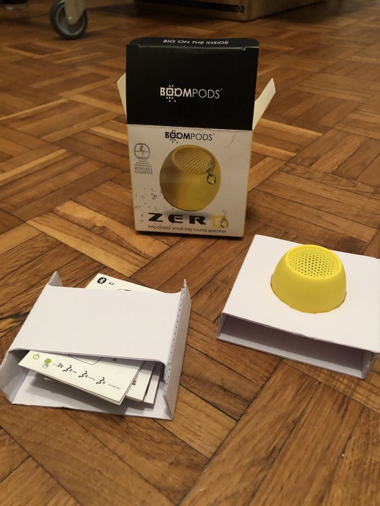 Boompods Zero Yellow głośnik bezprzewodowy.