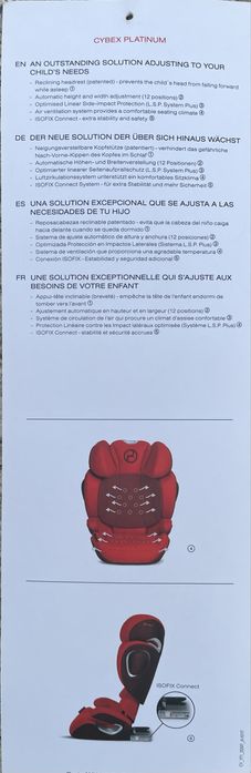 Cadeira Auto Cybex Platinum Sirona