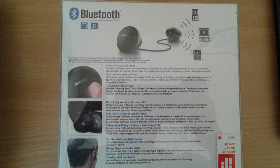 Auscultadores Bluetooth Philips Novo