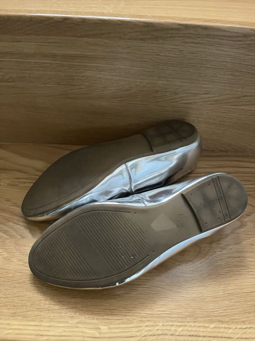 Srebrne skorzane baleriny firmy baldaccini roz. 37