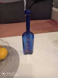 Butelka ozdobna koloru niebieskiego