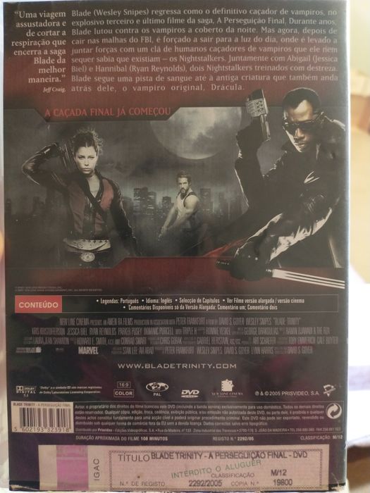 DVD Blade Trinity A Perseguição Final