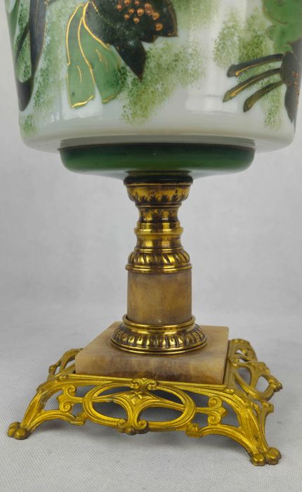 Piękna kolumnowa lampa naftowa SECESJA XIX w - Francja