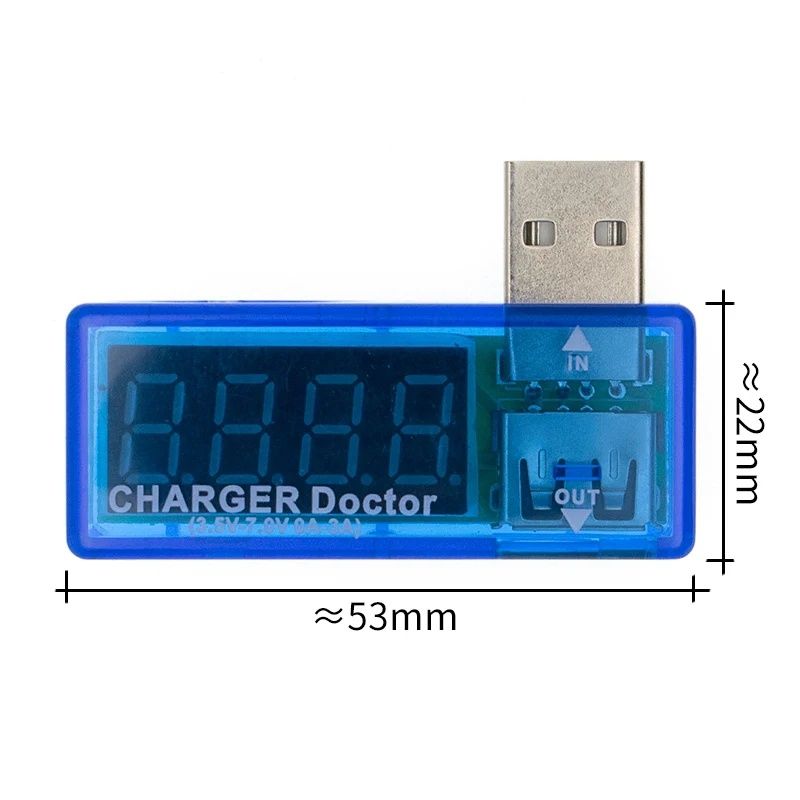 USB тестер Charger Doctor Blue вольтметр, амперметр
