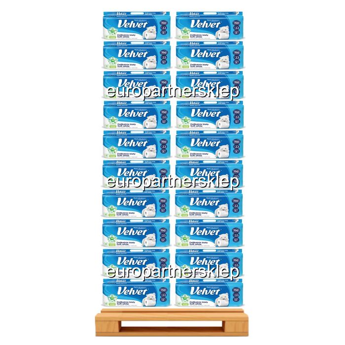 Papier toaletowy Velvet Soft 120 opak (półpaleta) a'8 biały *11,90zł