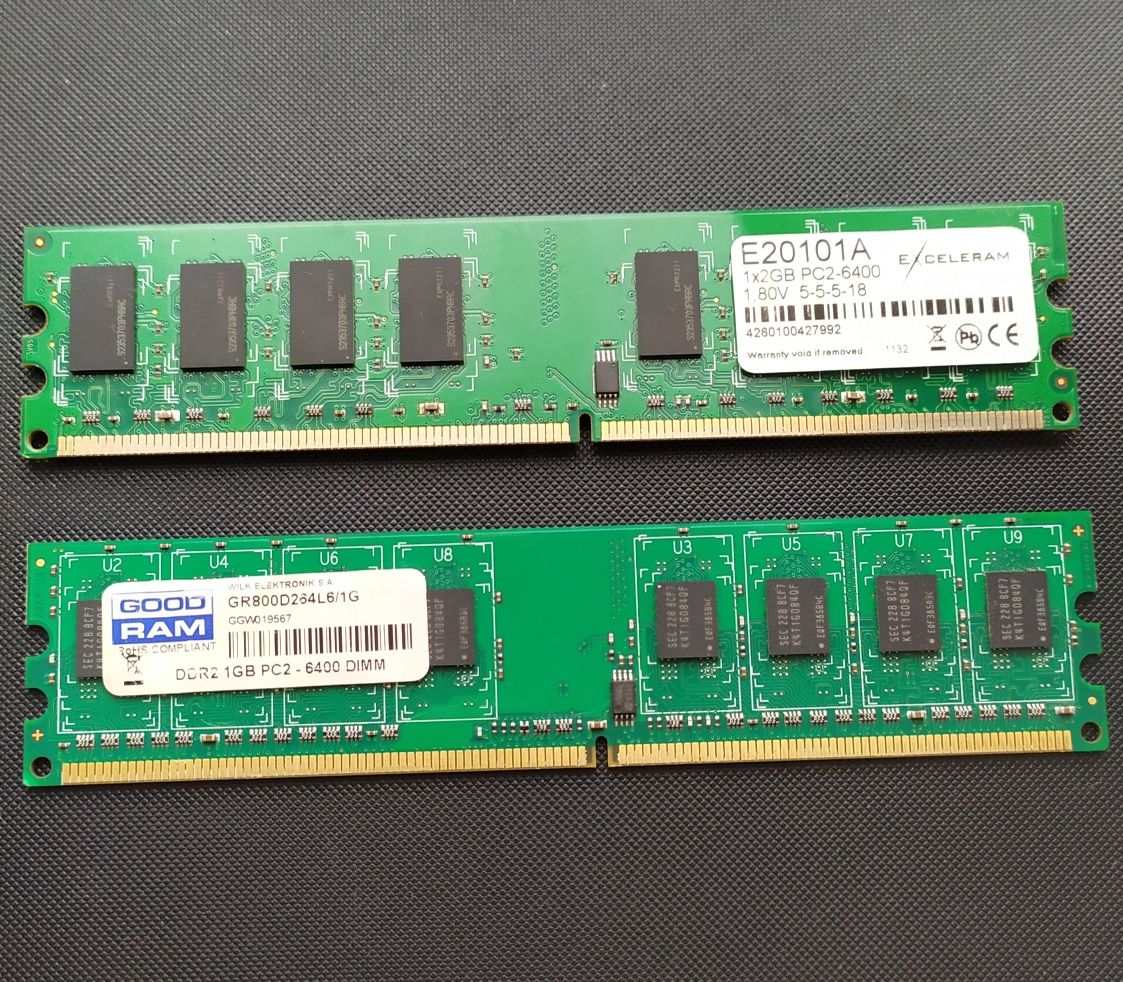 Оперативная память GR800D264L6/1G DDR2, 1GB PC2-6400DIMM ,E20101A 1×2G