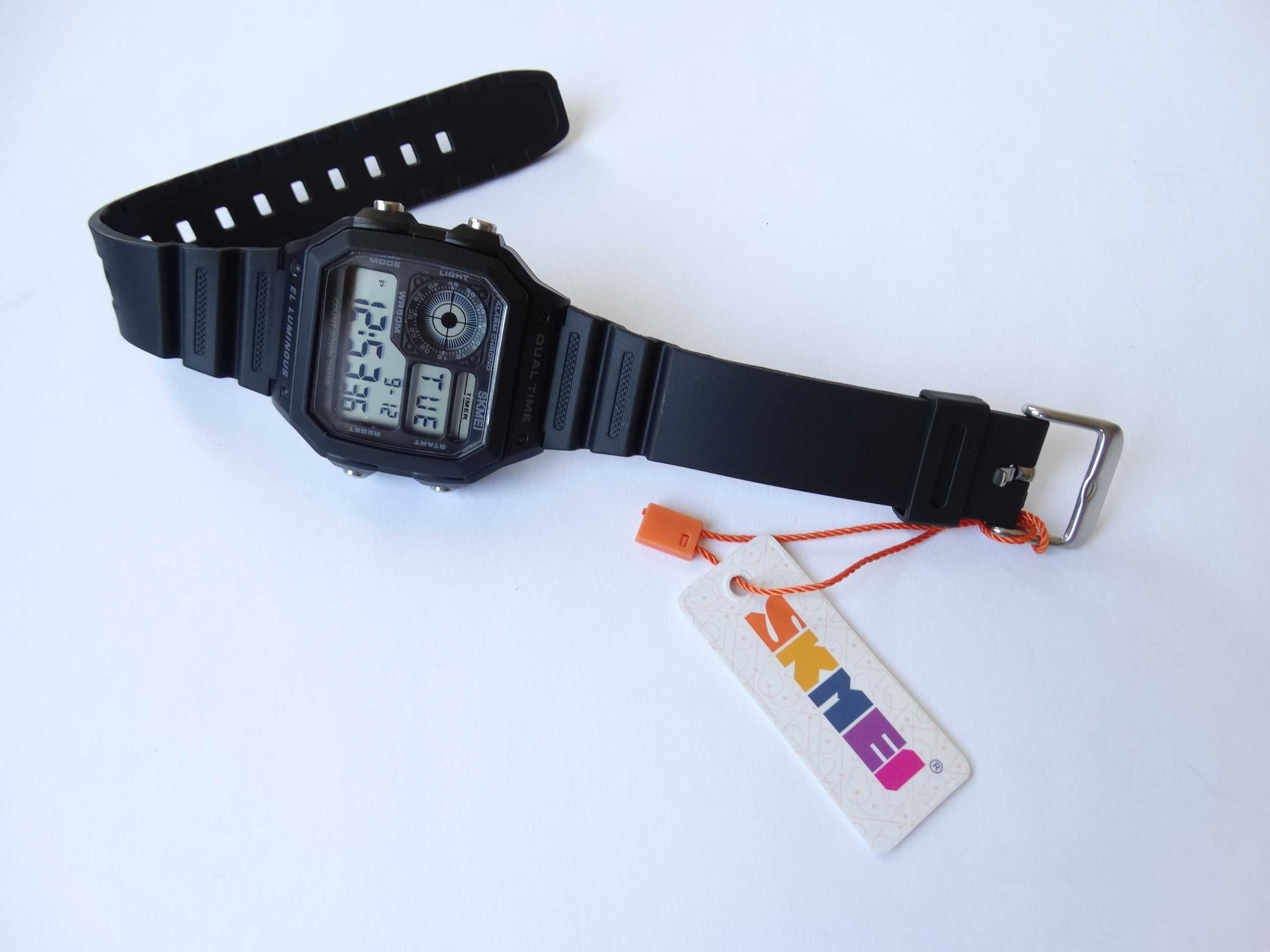 Zegarek elektroniczny Skmei sportowy retro vinatge stoper luma WR50
