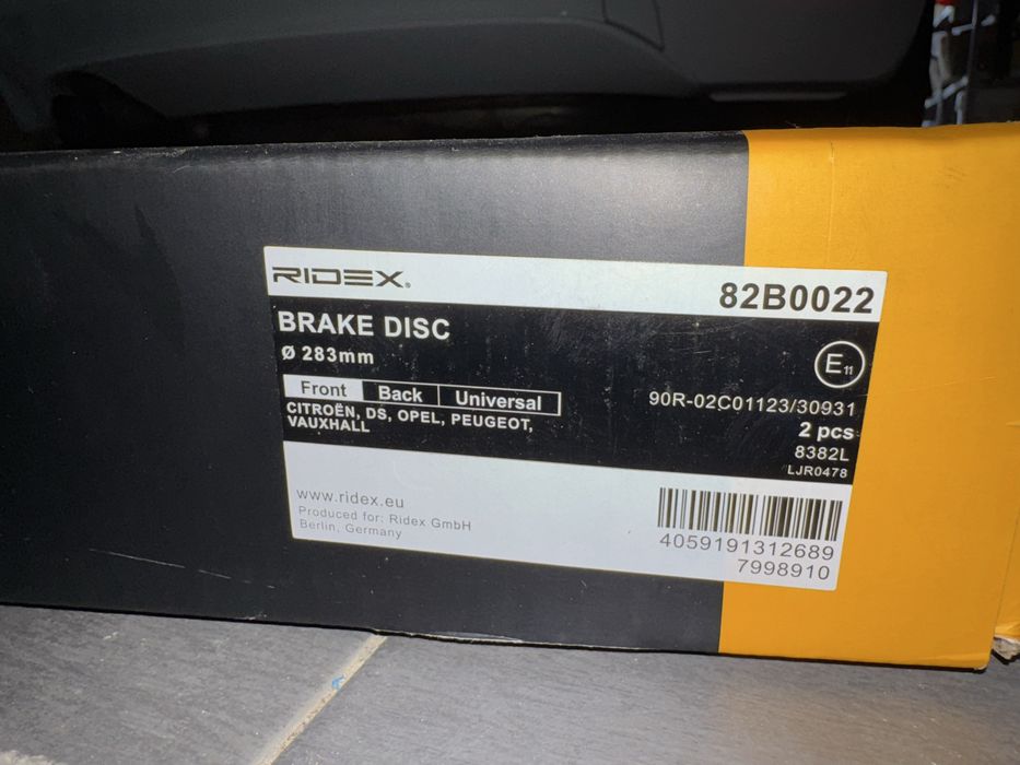 Discos Frente, pastilhas Frente e Tras Citroen Berlingo B9