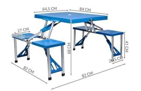 Zestaw kempingowy turystyczny stół + 4 miejsca K7894