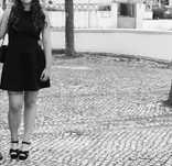 Vestido roda preto