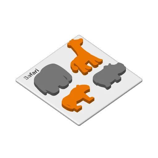 Jogo de Memória Safari para Crianças