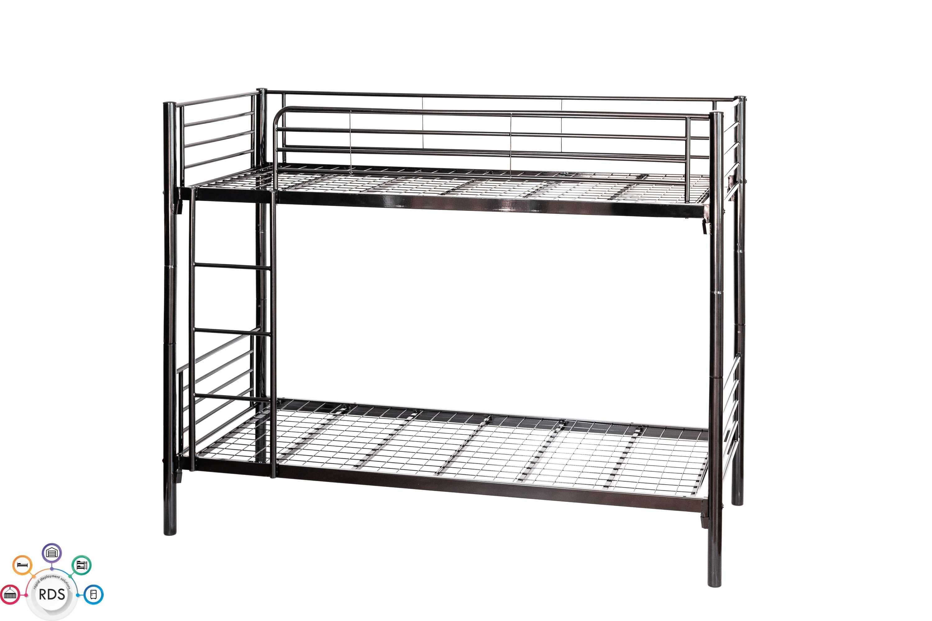Łóżko piętrowe metalowe lub 2 łóżka pojedyncze wojskowe 90x200 cm