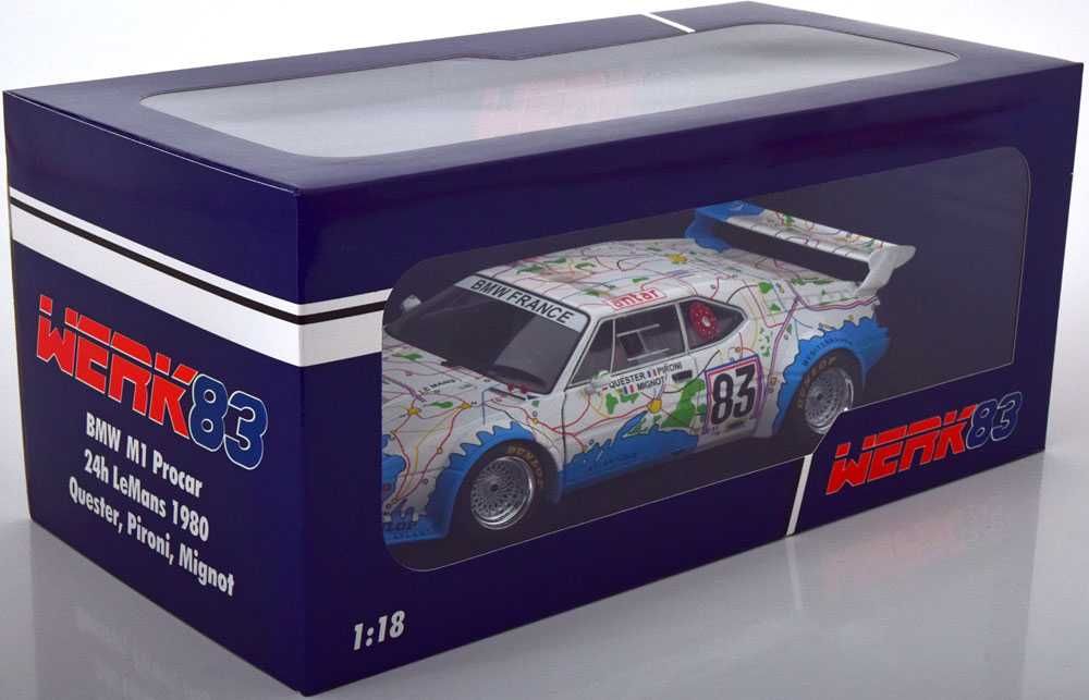 Model 1:18 Werk83 BMW M1 Procar #83 24h LeMans 1980 Pironi/Mignot