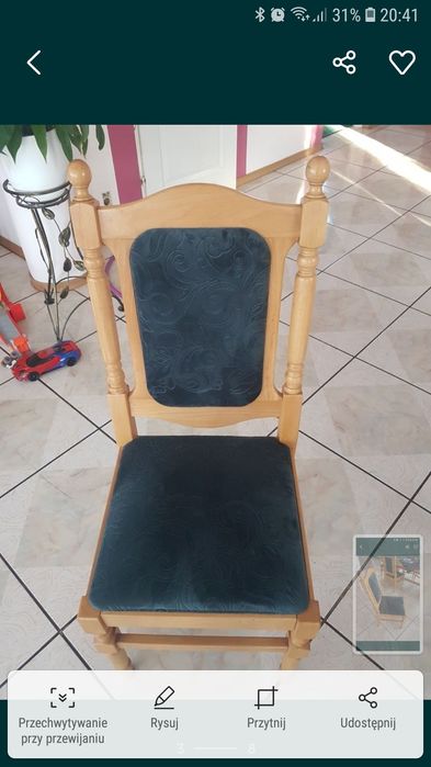 Krzesła lite drewno