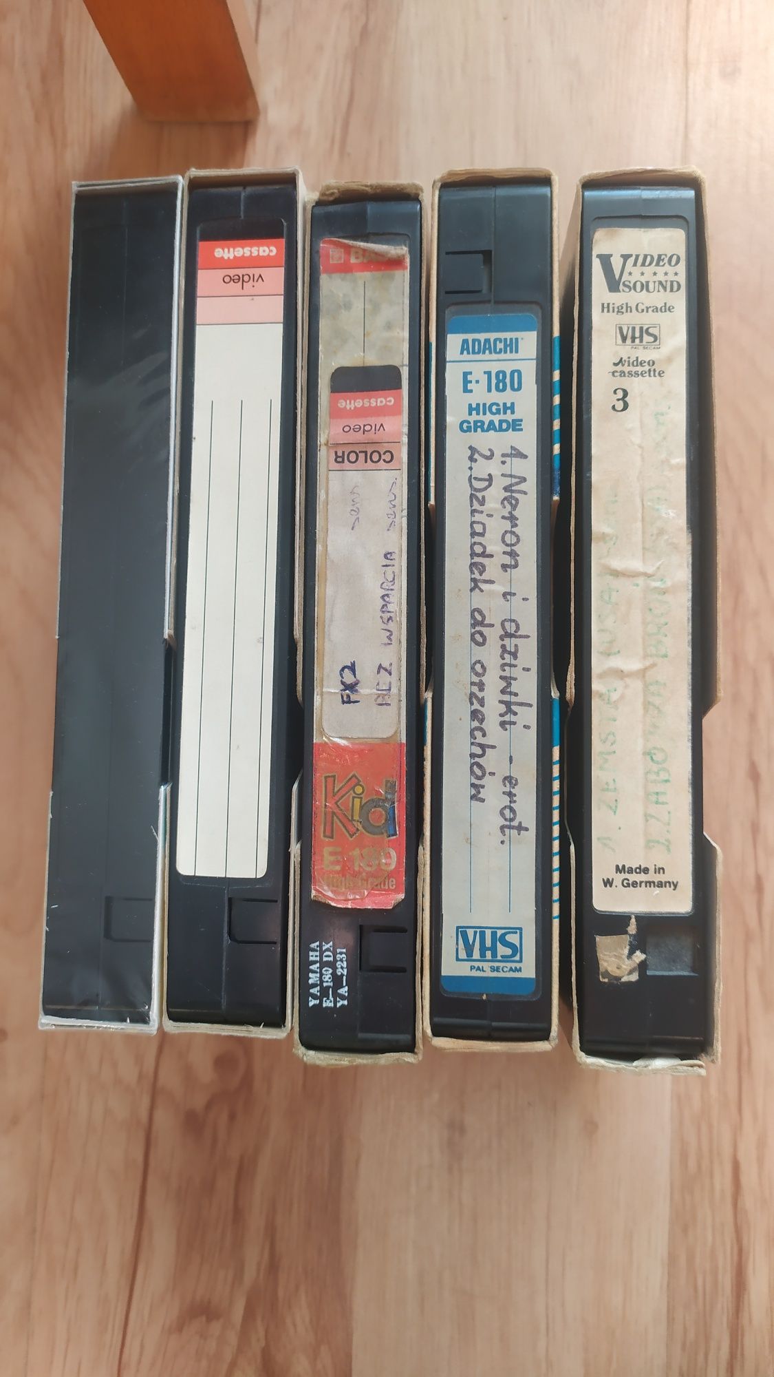 Kasety VHS nagrywane zestaw 5