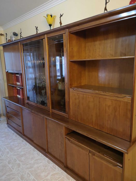 Armario com vitrine e bar