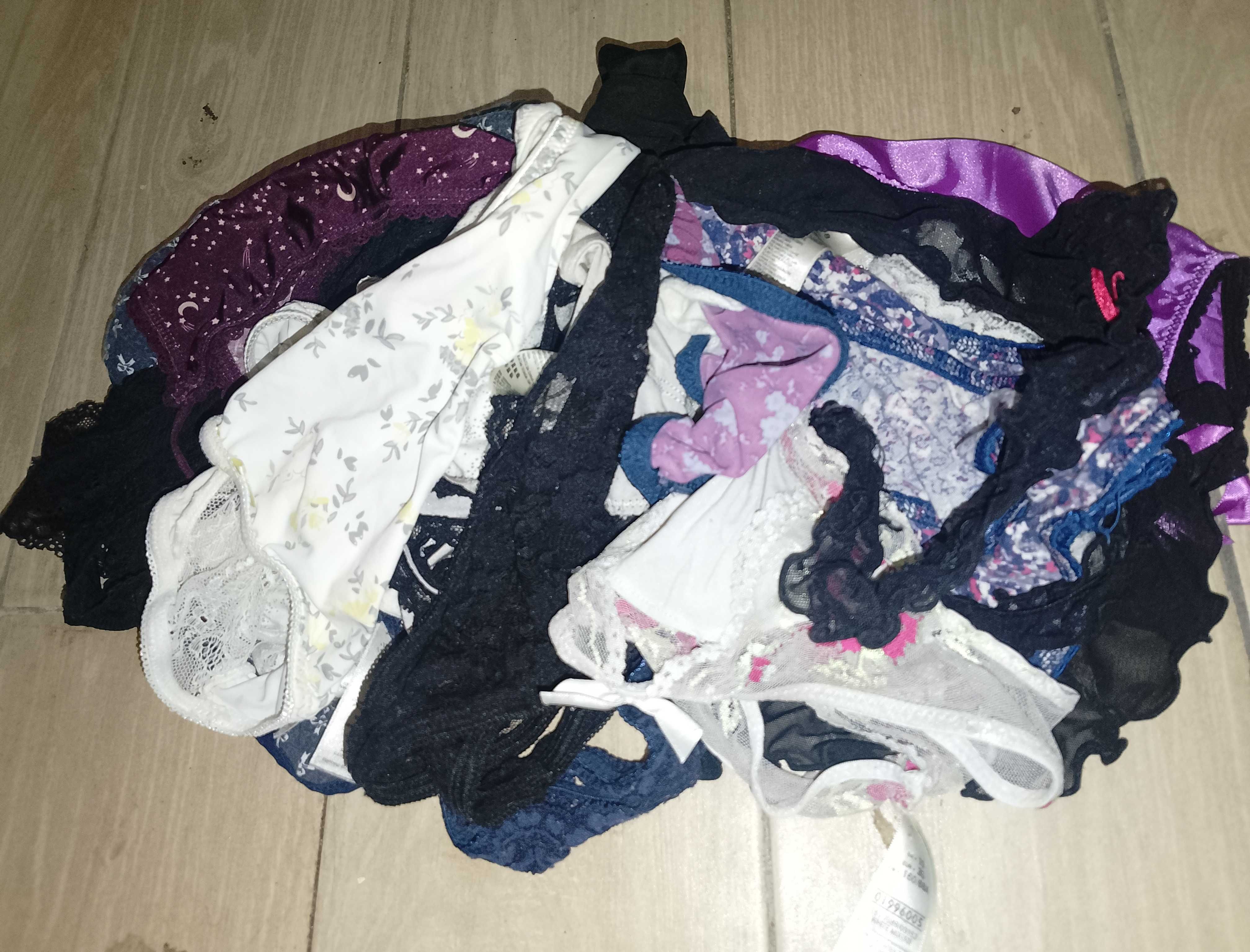 Majtki damskie stringi komplet pakiet 14 sztuk roz.M