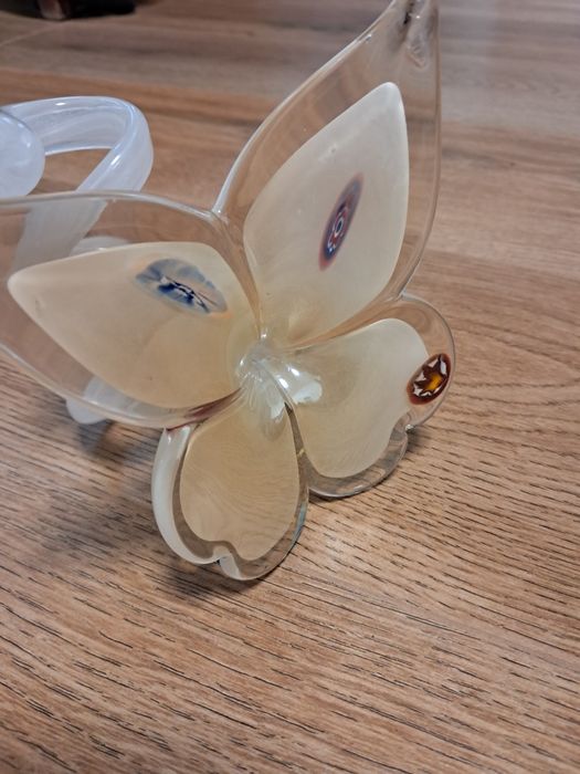 Свічник у формі метелика зі скла Мурано