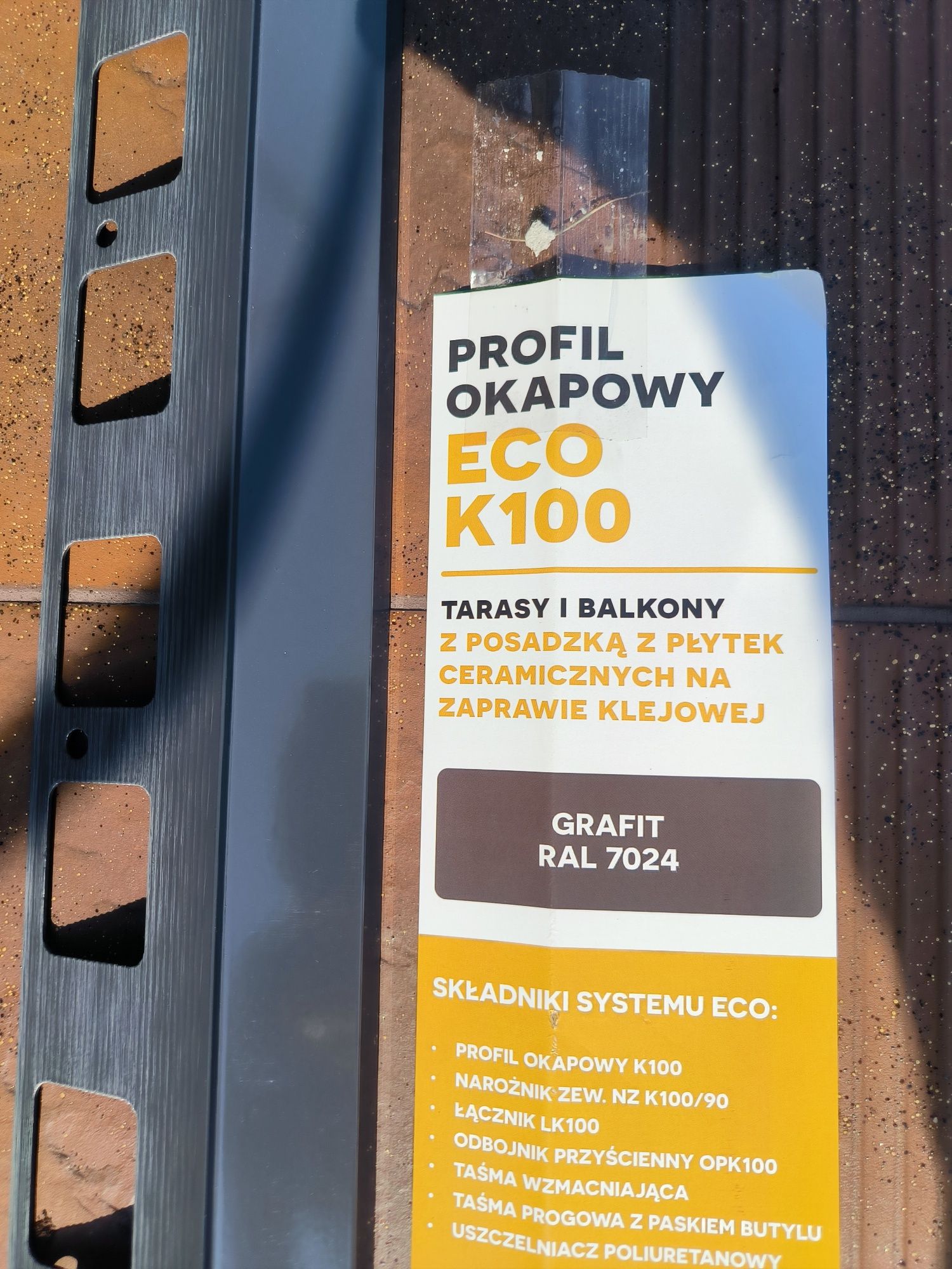 Profil okapowy ECO K100 grafit Renoplast