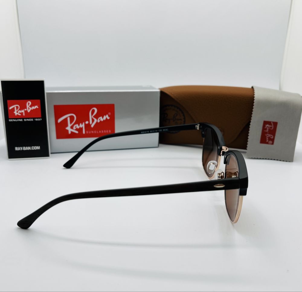 Солнцезащитные очки Ray Ban Clubmaster 3016 Wood Brown|Brown