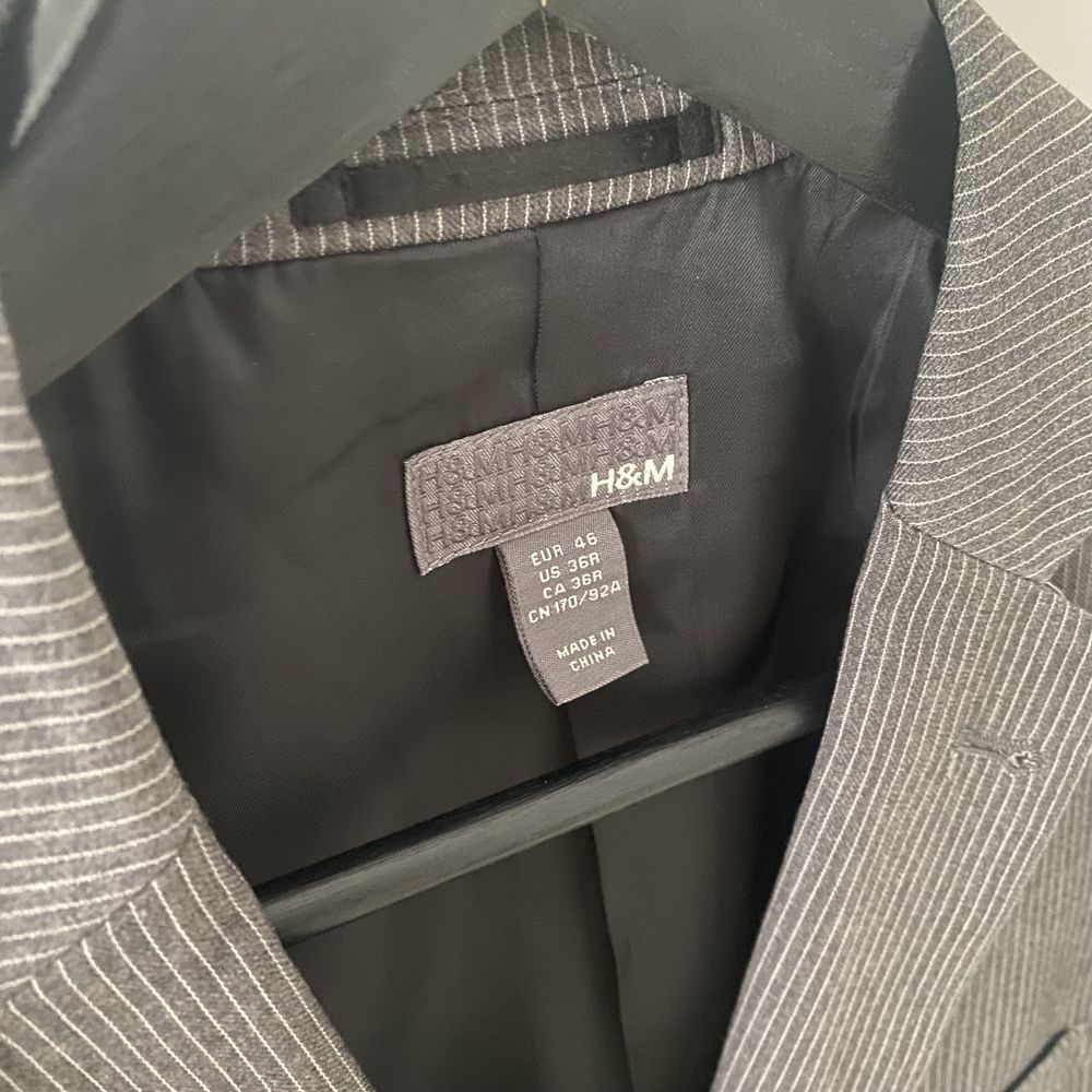 Marynarka męska szara w drobne paseczki H&M, rozmiar S