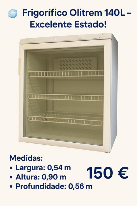 Frigorífico Profissional Olitrem 140L – Excelente Estado!